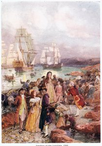 Landing of the Loyalists in 1783 by Paul Sandham